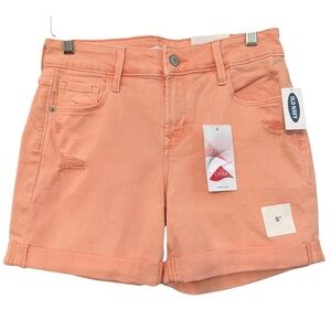 NWT Old Navy Coral Mid Rise Shorts Women’s 2 | 5” Inseam Stretch
